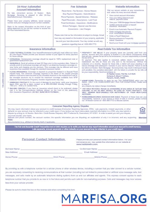 Downloadable Sudanese Al Neelen Bank mortgage statement in Word and PDF formats, 3 pages 3 real example